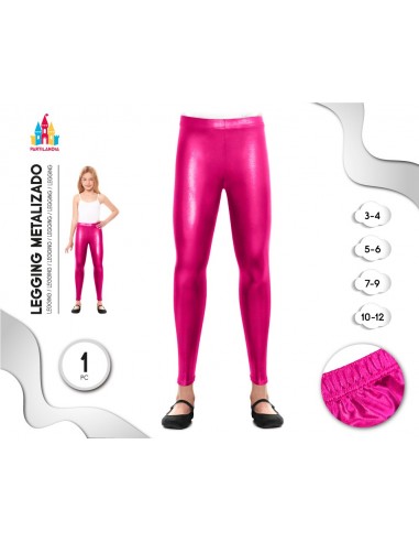 LEGGING METALIZADO FUCSIA INF