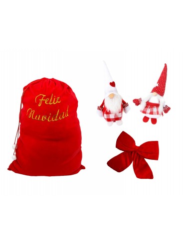 Pack Navidad saco papa Noel +duendes...