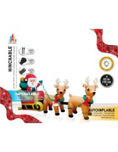 Papa Noel con trineo de reno