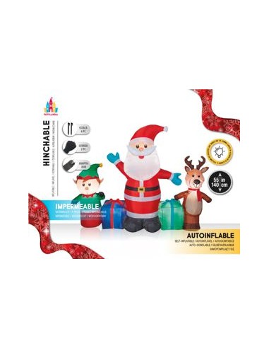 Muñeco navideño hinchable Papa Noel