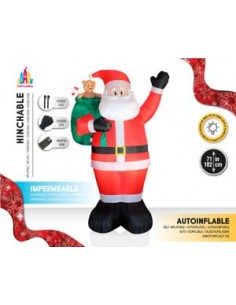 Papa Noel hinchable con LED