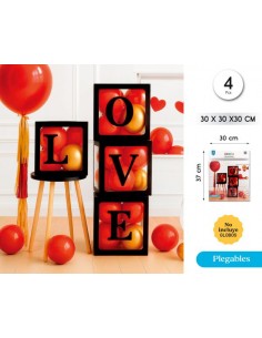 Set caja para globos LOVE 4...