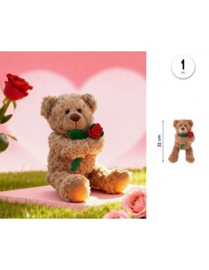 Peluche oso flor 22cm