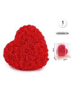 Corazon de rosas 23 cm