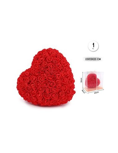 Corazon de rosas 23 cm