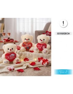 Peluche osito corazon 25 cm