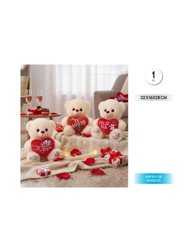 Peluche osito corazon 25 cm