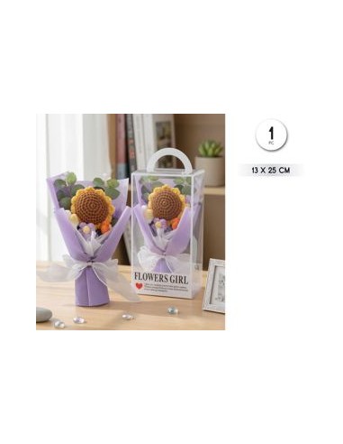 Ramo girasol crochet 25cm